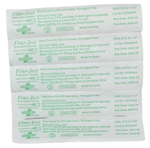 HYPODERMIC NEEDLES G21*1.5(DISPO)