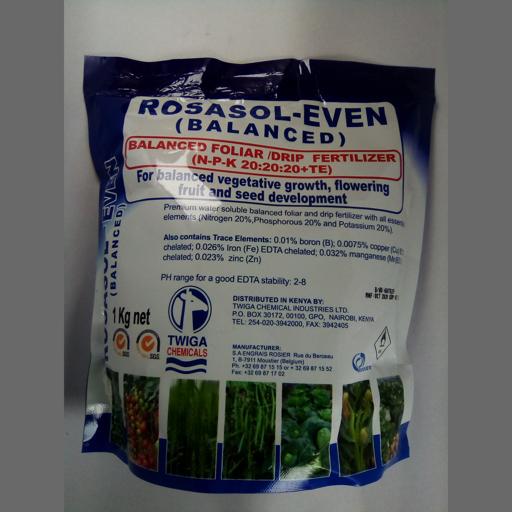 ROSASOL E NPK 20-20-20 25KG