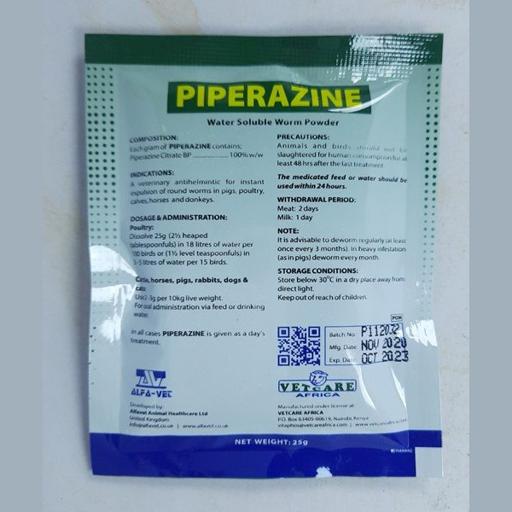 PIPERAZINE CITRATE 25GMS ALFAVET