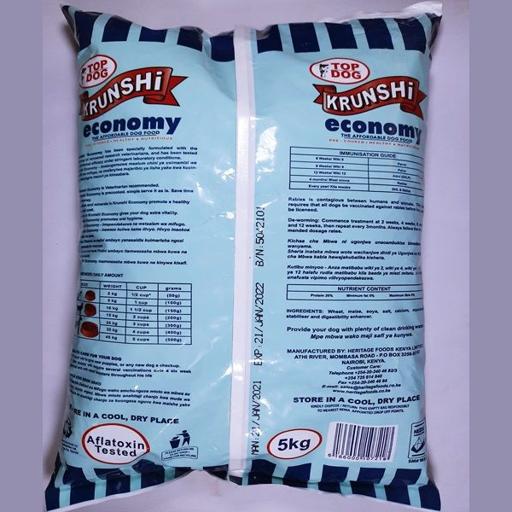 DOG MEAL KRUNSHI TOP DOG 5KG(ECONOMY)