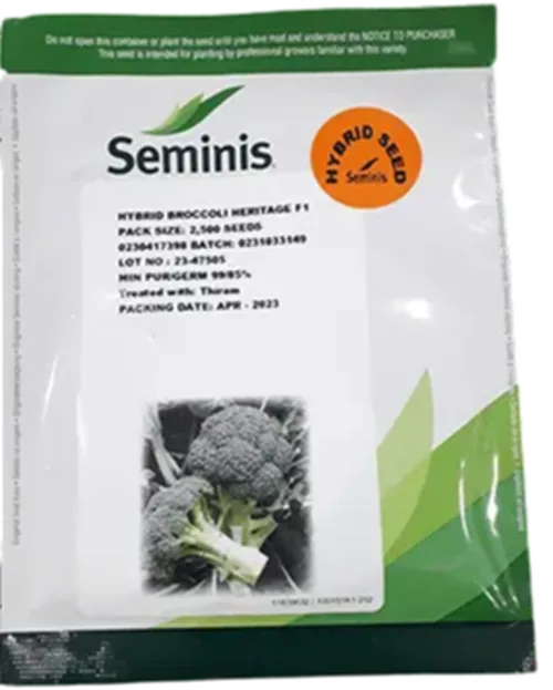 BROCCOLI HERITAGE F1 2500SEEDS