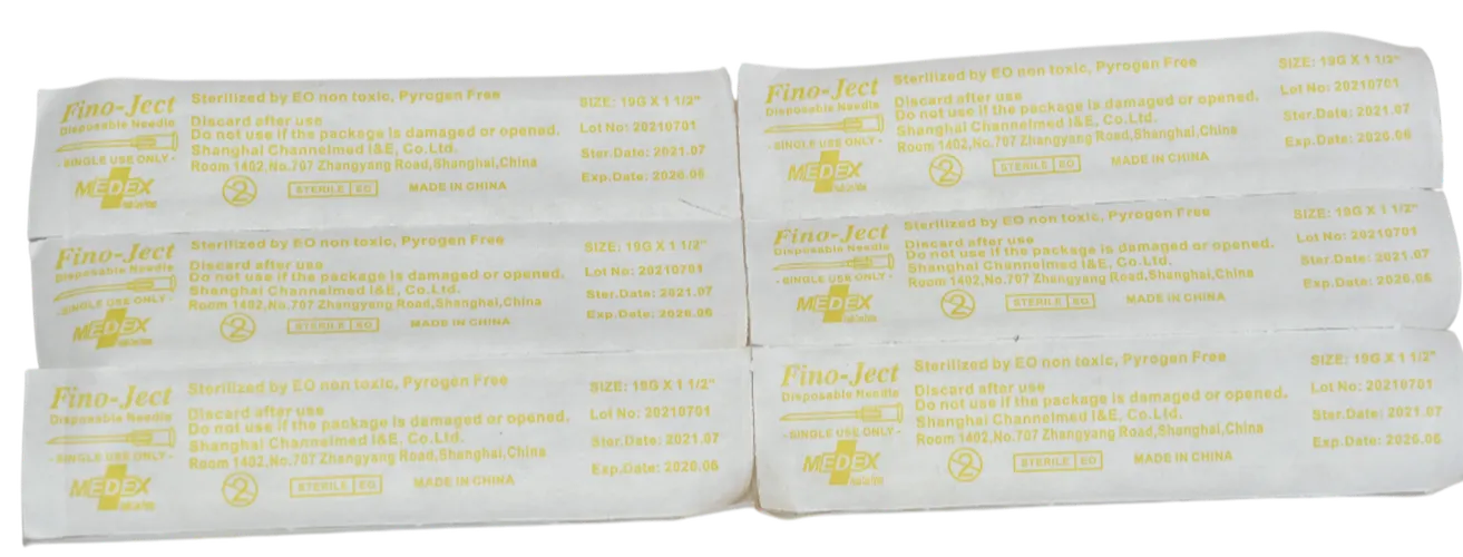HYPODERMIC REUSABLE NEEDLES 18