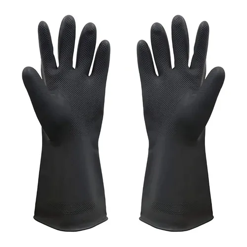 GLOVES INDUSTRIAL BLACK PLASTI